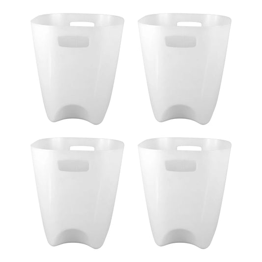 Modern Plastic Dustbin Waste Paper Basket - (4 Pc)