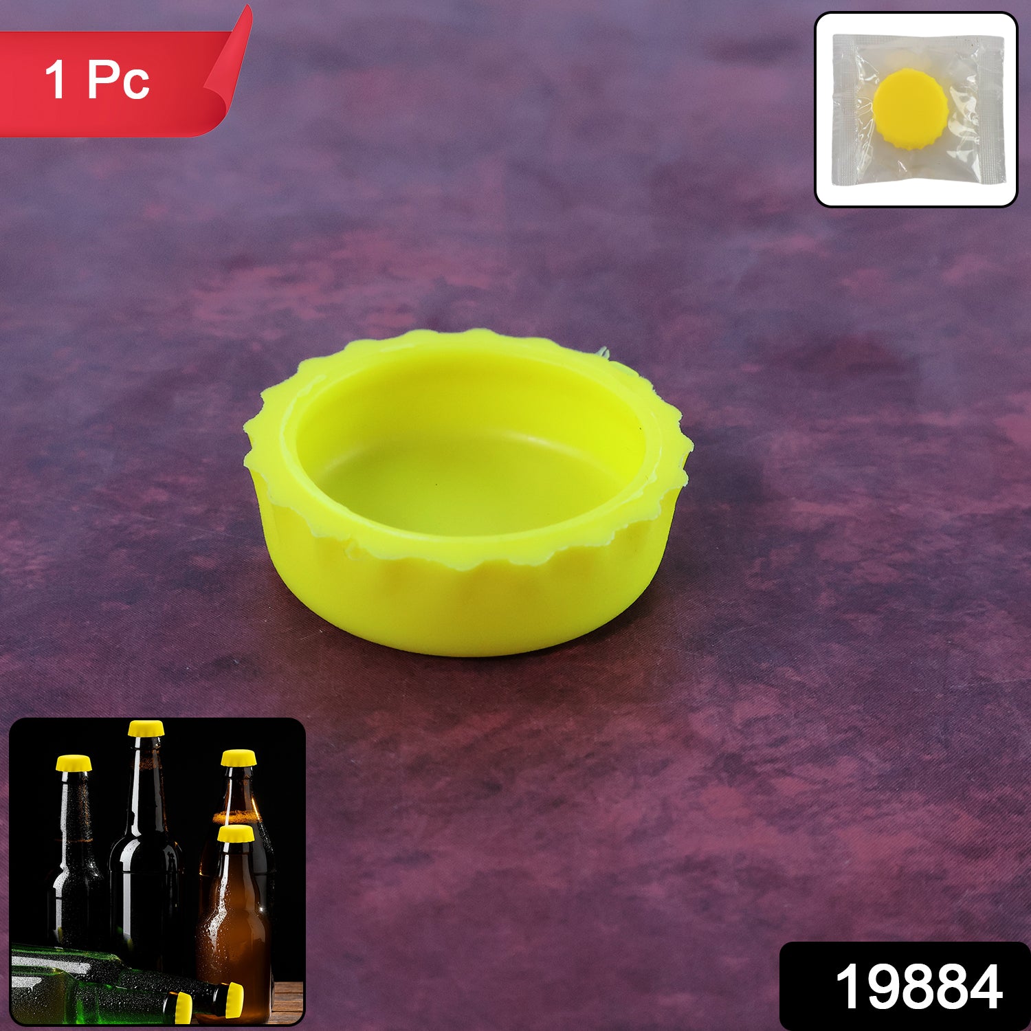 Reusable Silicone Bottle Cap Cover - (1 Pc)