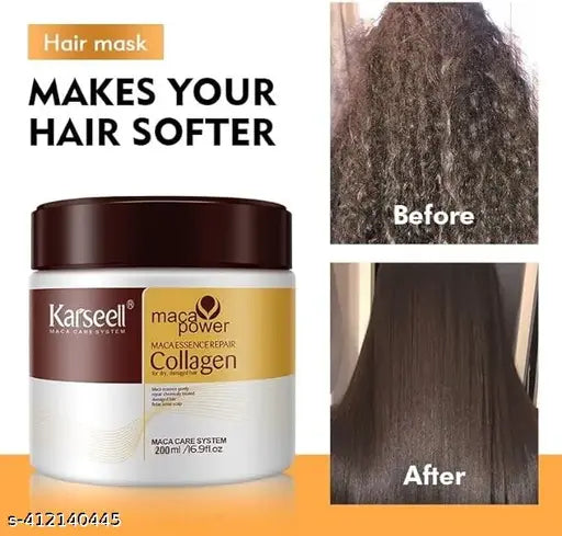 Collagen Expert Absolut Repair Mask |Dry Hair Mask Provides Deep Conditioning & Strength | With Gold Quinoa & Wheat Protein (Pack of 1)