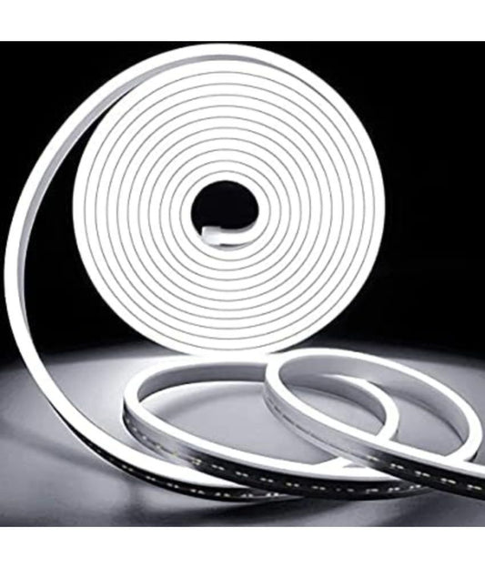 Charkee White LED Neon Light Rope, Waterproof Outdoor Flexible Light with Connector Pack of 1
