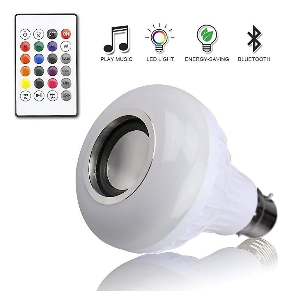 Charkee Wireless LED Music Smart Bulb with Bluetooth Speaker DJ Lights Remote