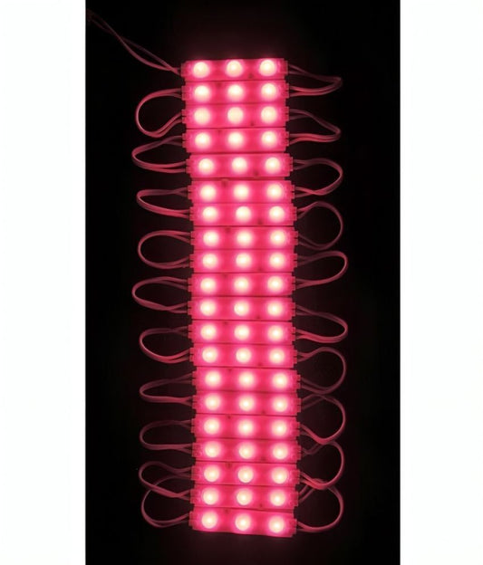 Charkee Pink 3LED Strip 12V Waterproof 5730 LED SMD Pack of 20