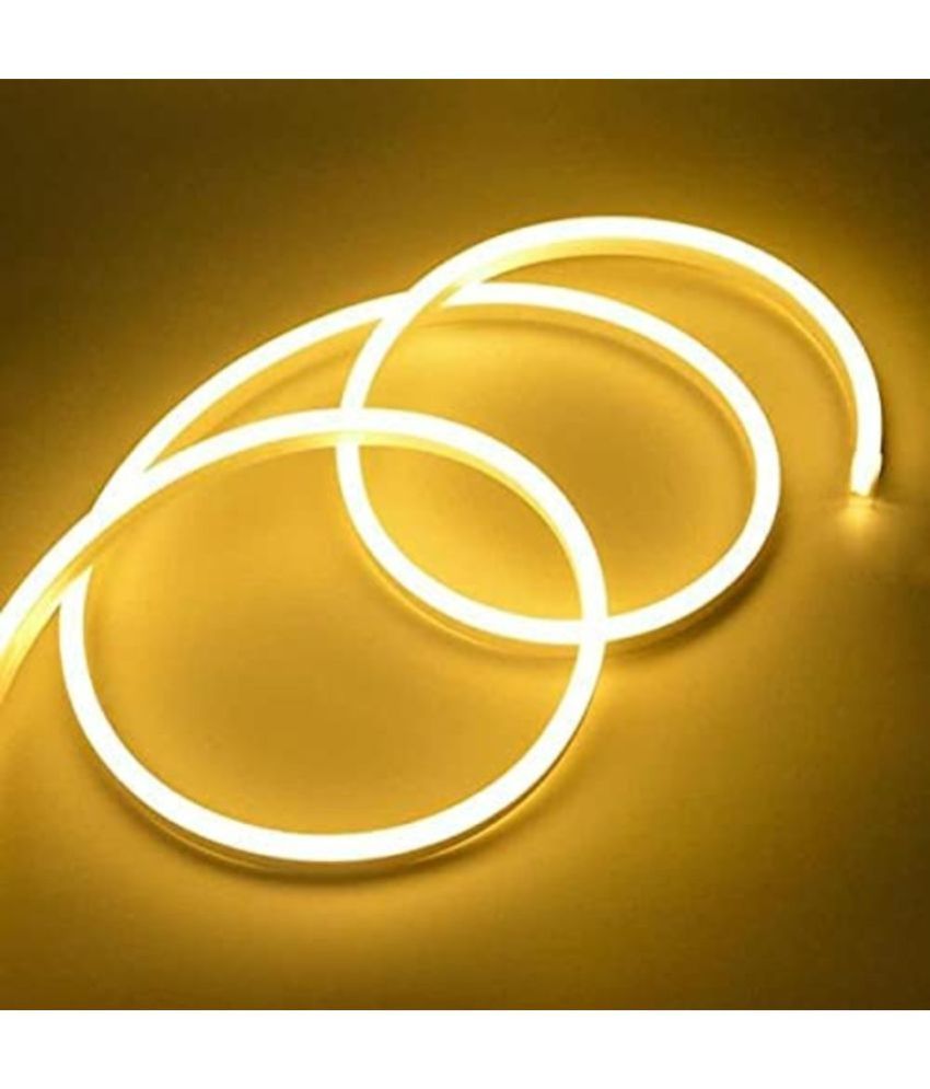 Charkee Off White 5 m Gold Steady Strip Rice Lights