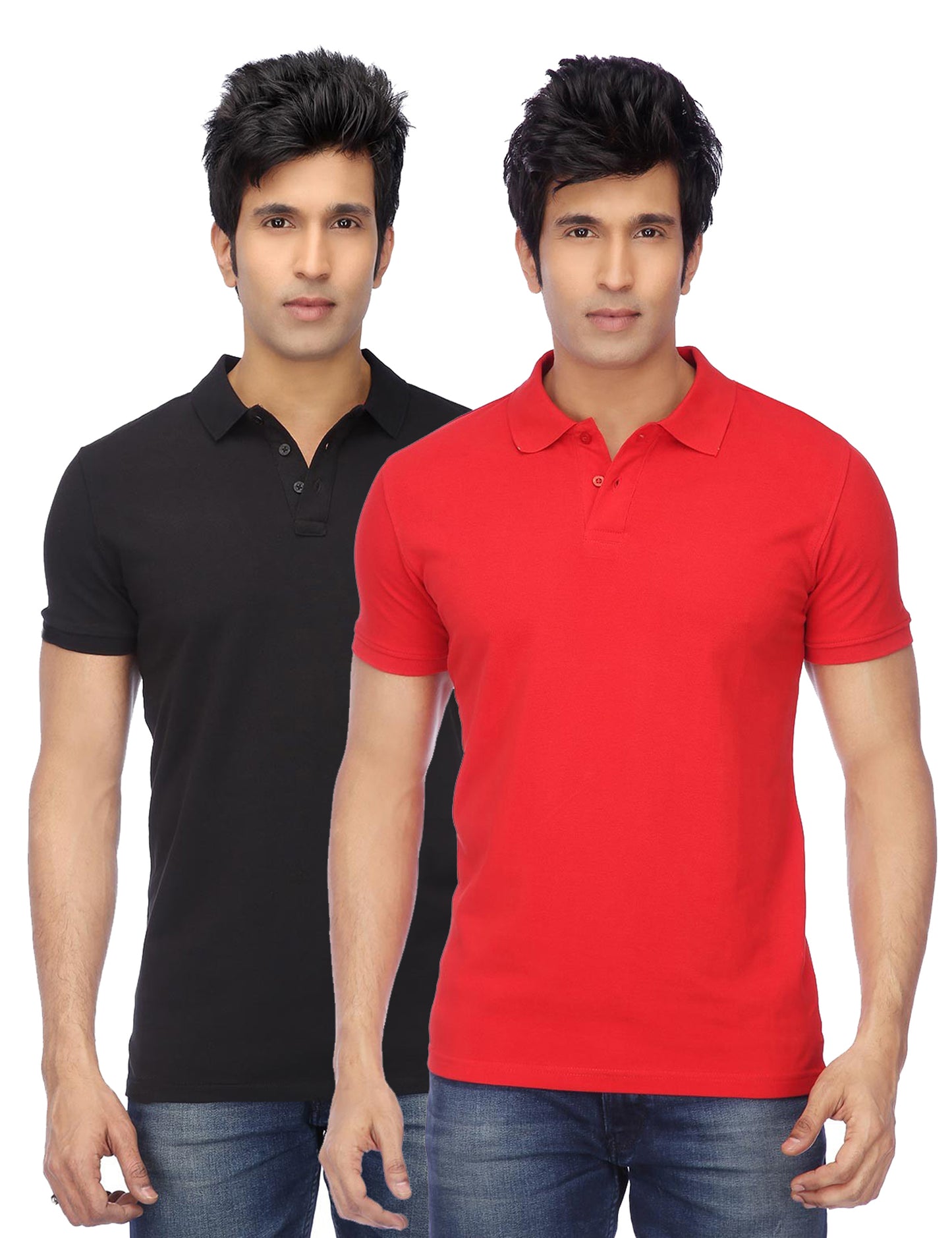 Ketex Cotton Blend Half Sleeves Polo Tshirt (Pack of 2)