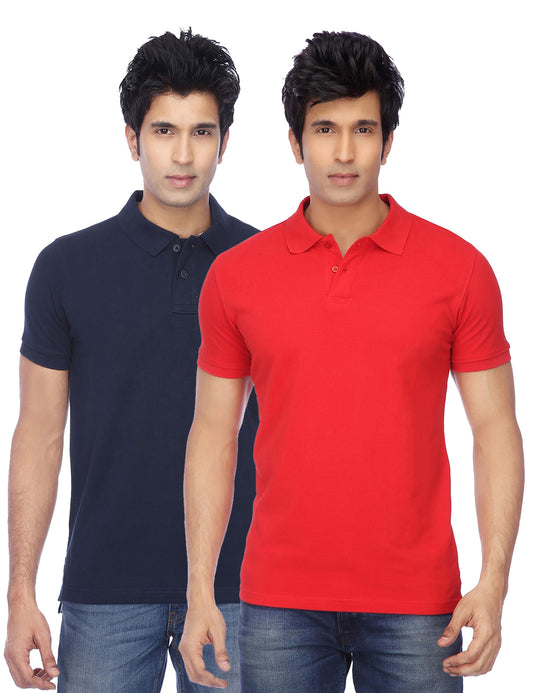 Ketex Cotton Blend Half Sleeves Polo Tshirt (Pack of 2)