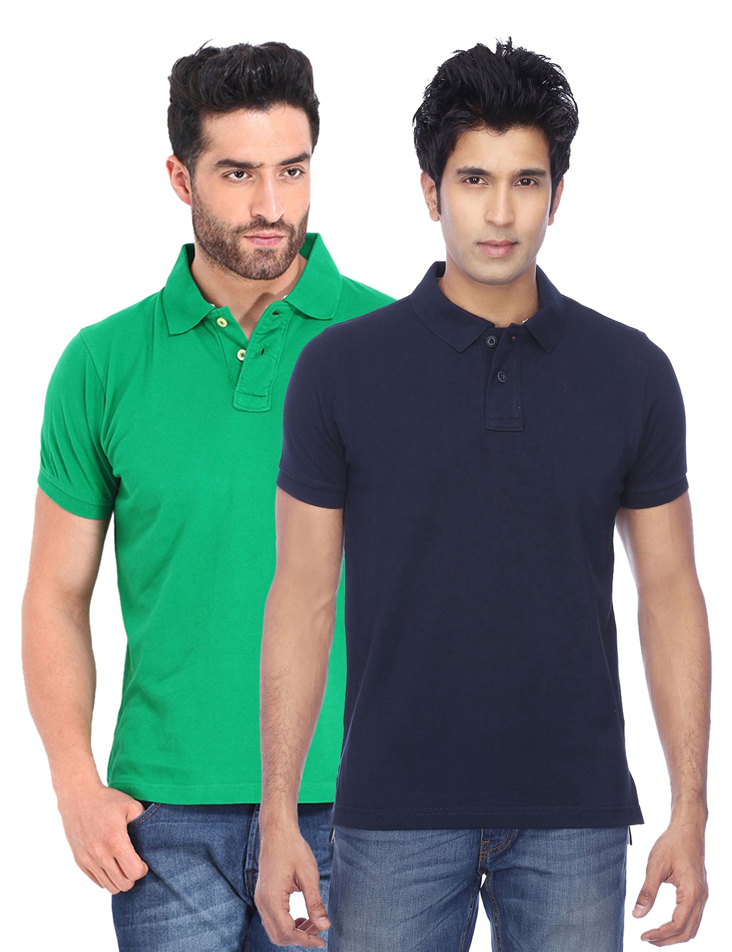 Ketex Cotton Blend Half Sleeves Polo Tshirt (Pack of 2)