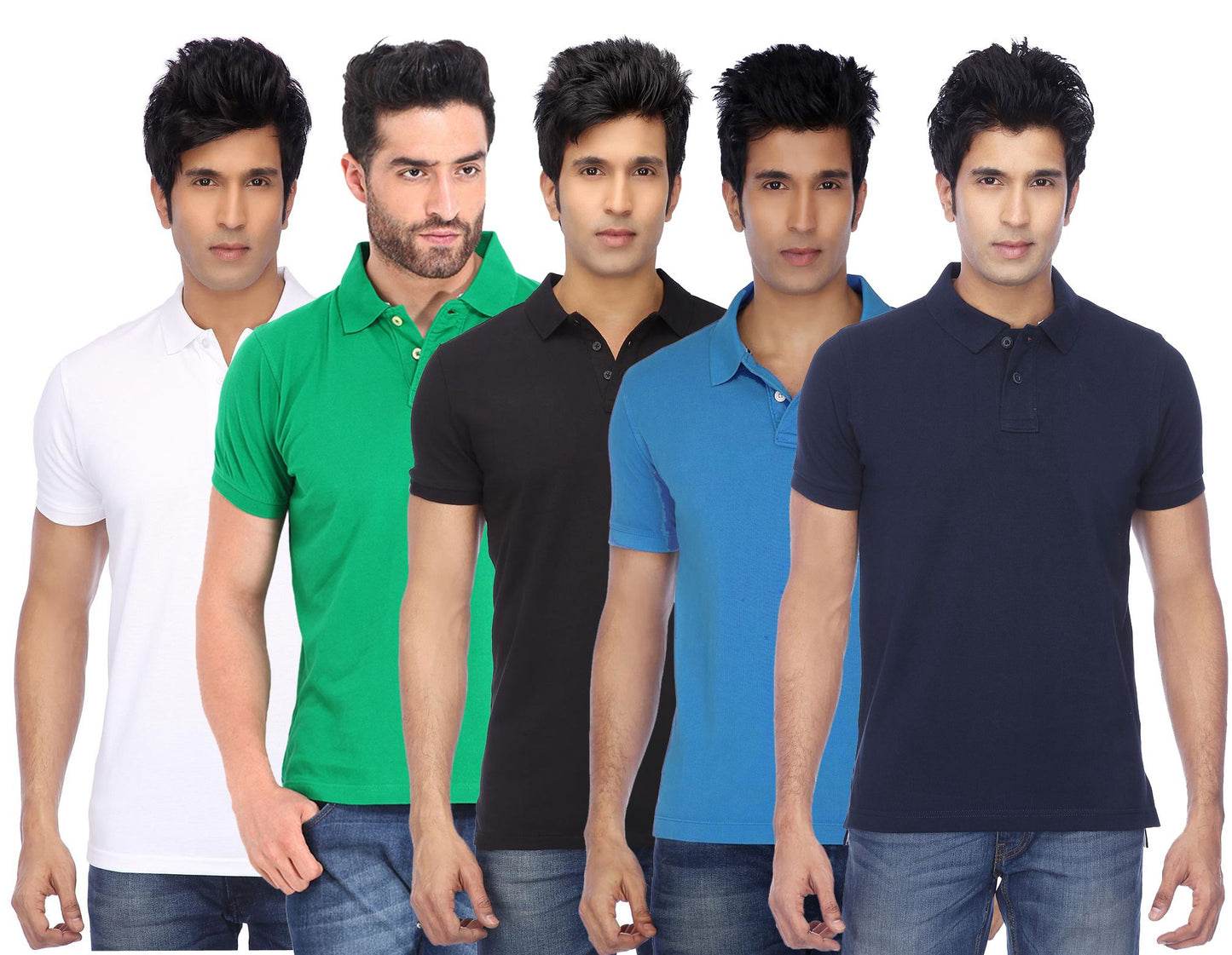 Ketex Cotton Blend Half Sleeves Polo Tshirt (Pack of 5)