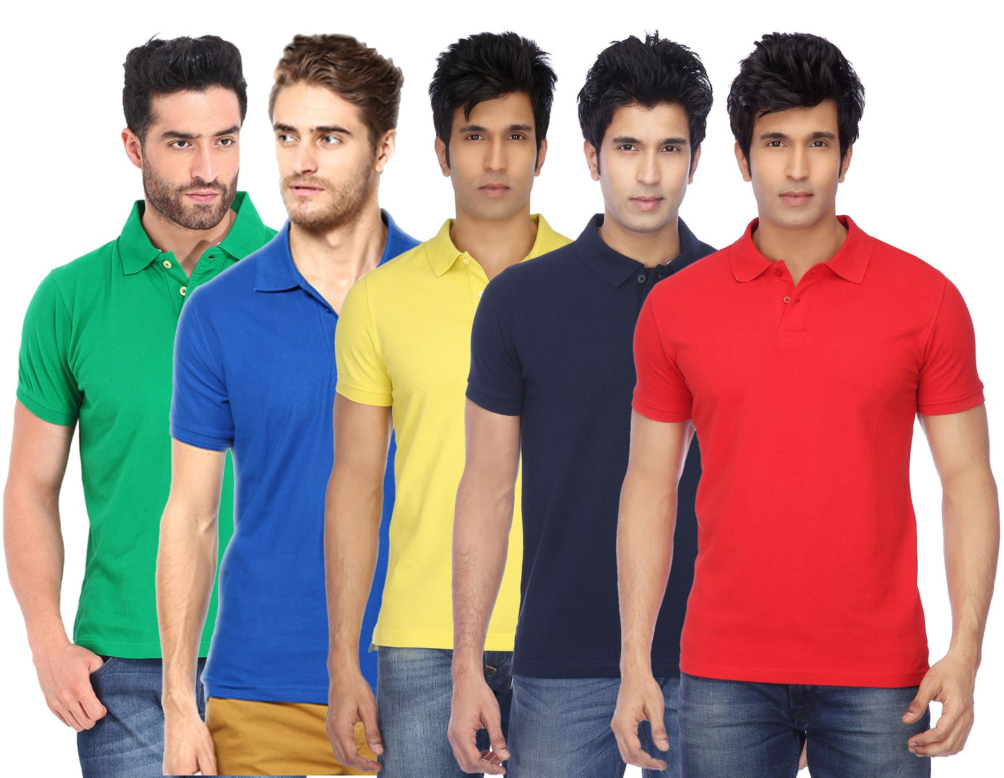 Ketex Cotton Blend Half Sleeves Polo Tshirt (Pack of 5)
