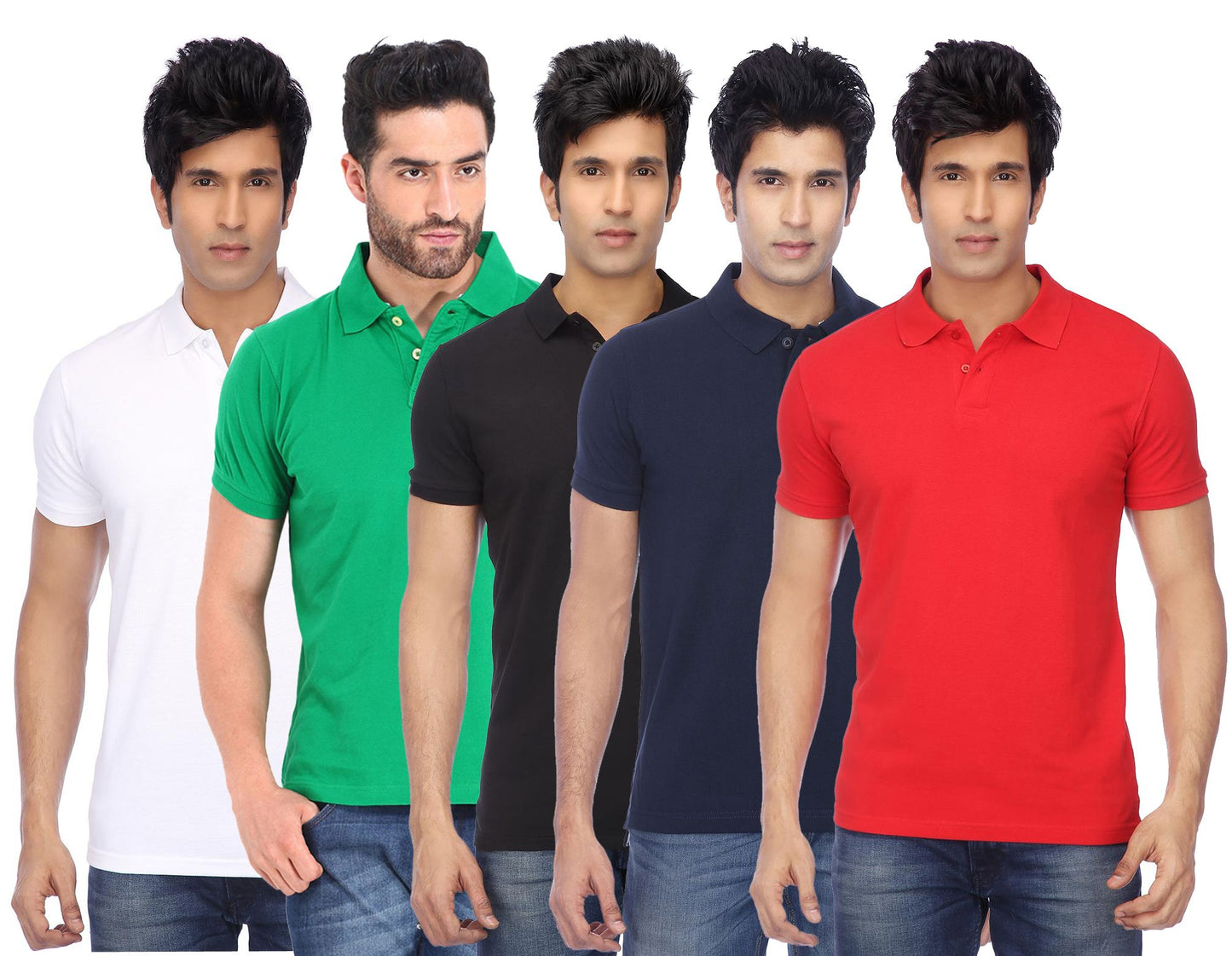 Ketex Cotton Blend Half Sleeves Polo Tshirt (Pack of 5)