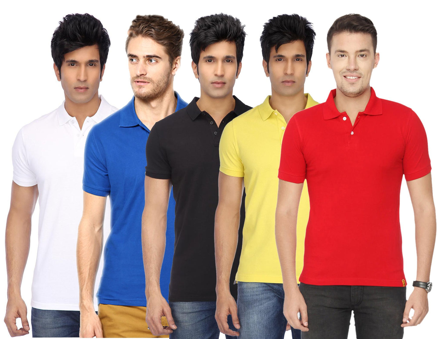 Ketex Cotton Blend Half Sleeves Polo Tshirt (Pack of 5)