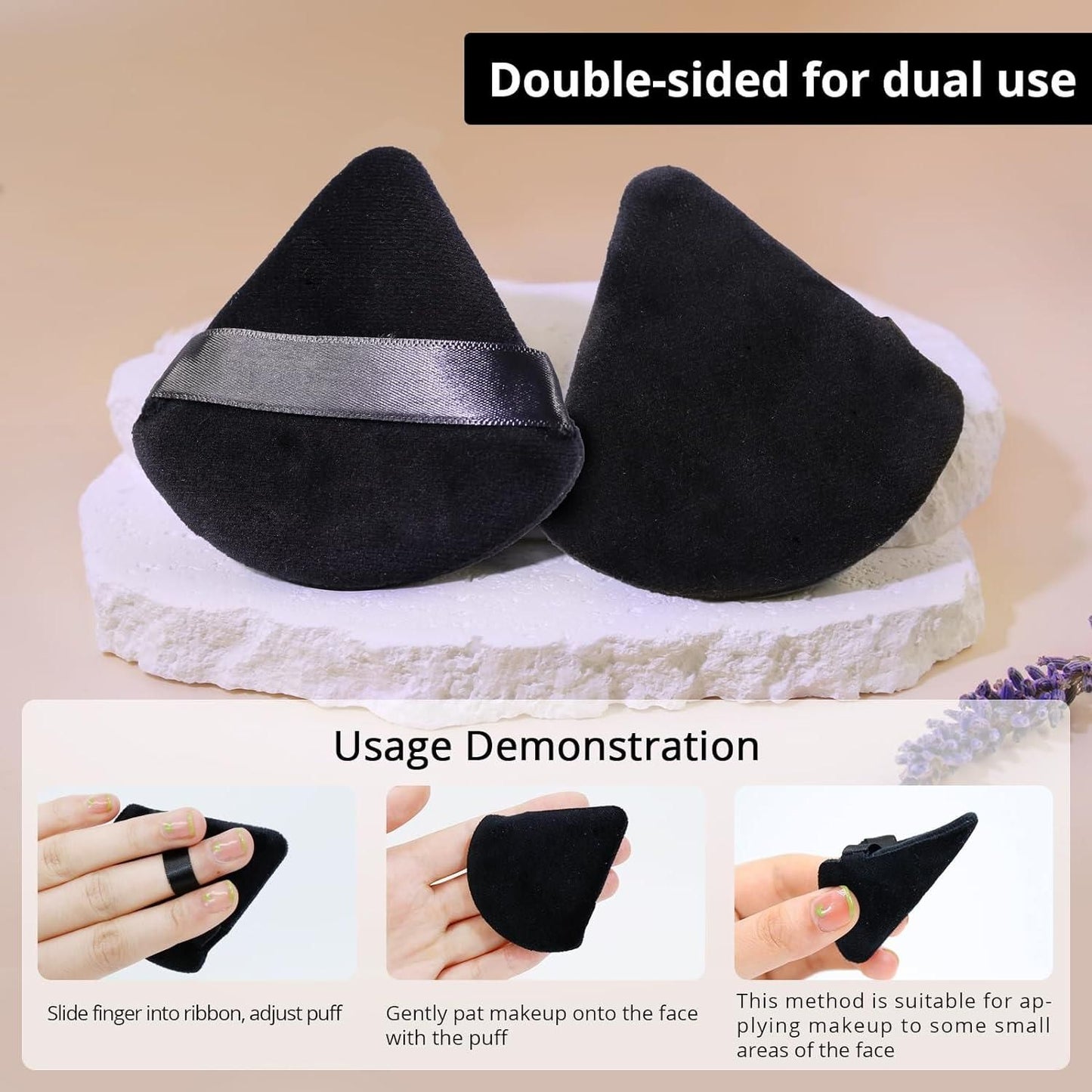 Triangle Powder Puffs for Face Powder Makeup Puff for Loose (Pack of 1)