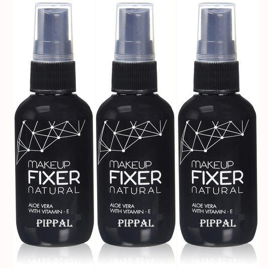Pippal Beauty Makeup Fixer Natural Dewy Finish with Vitamin E And Aloe Vera Long-Lasting Spray 80ml (Pack of 3)