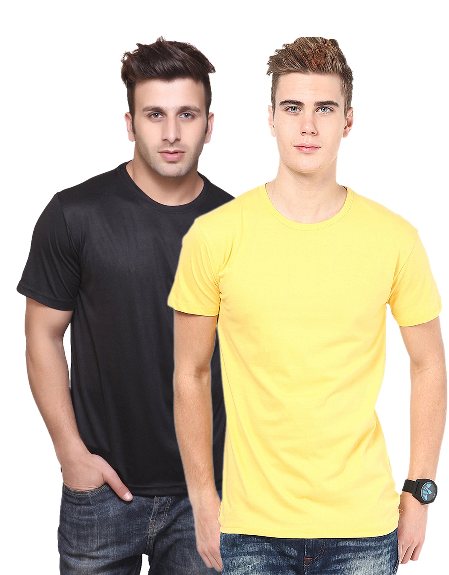 Ketex Round Neck Men's Polyester Blend Dri Fit T-Shirts (Pack of 2)