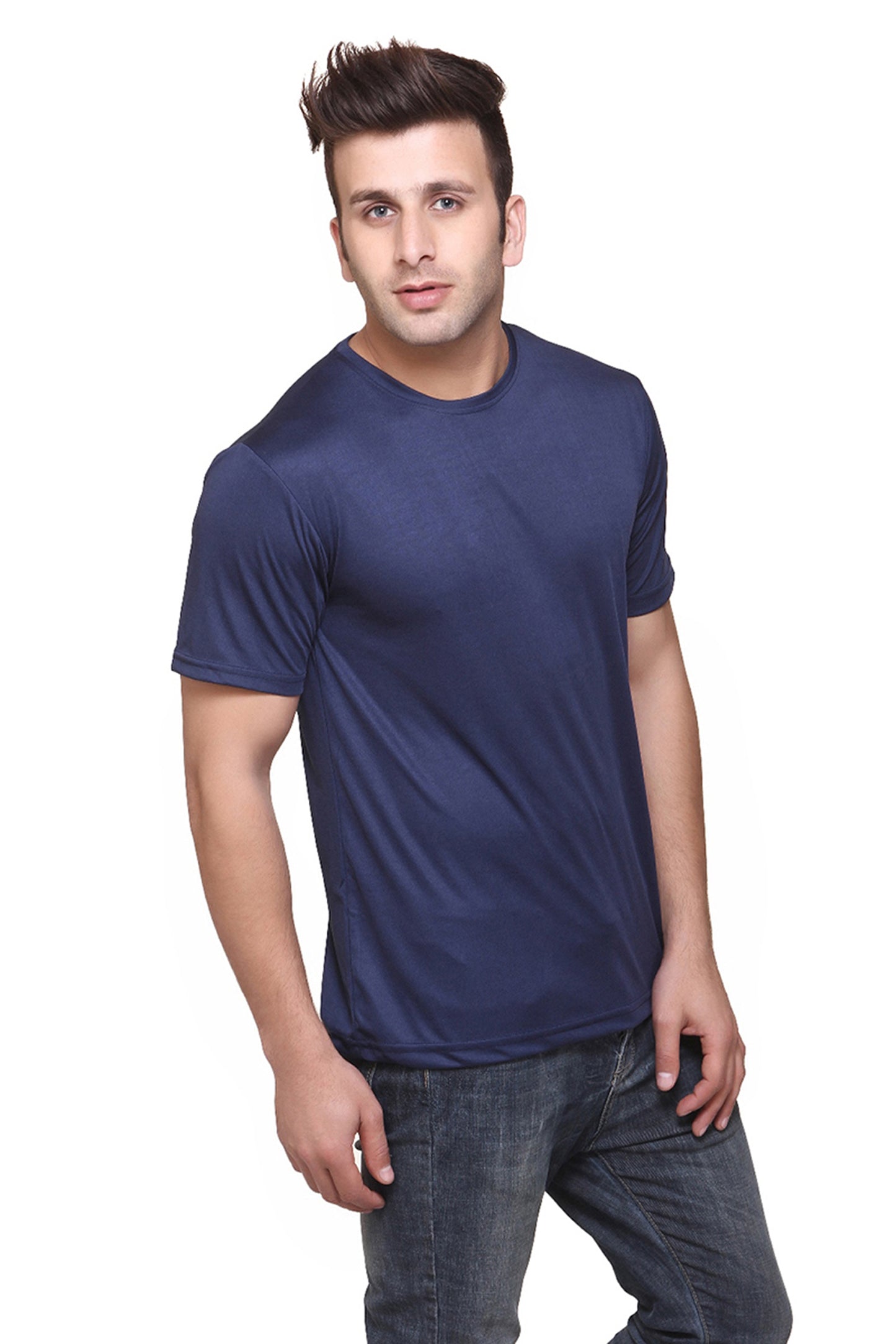 Ketex Polyester Dri-Fit Half Sleeves Round Neck T-Shirt ( Pack of 4 )