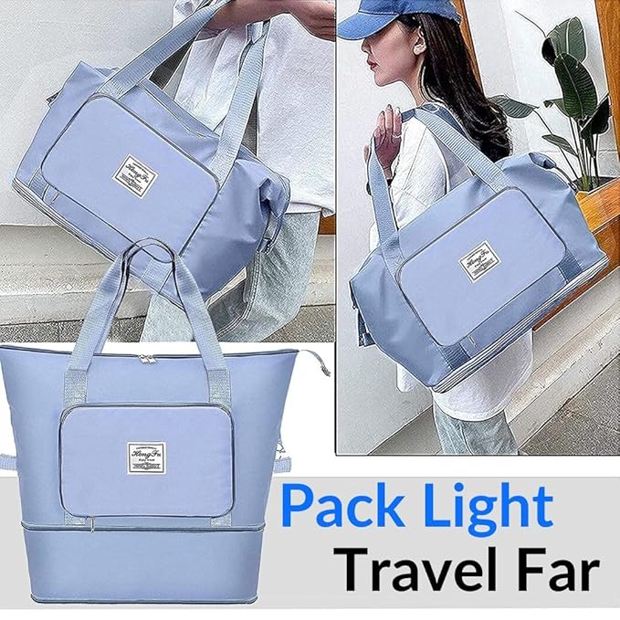 Expandable Folding Travel Bag for Women, Luggage Bag for Travel (Multicolor)