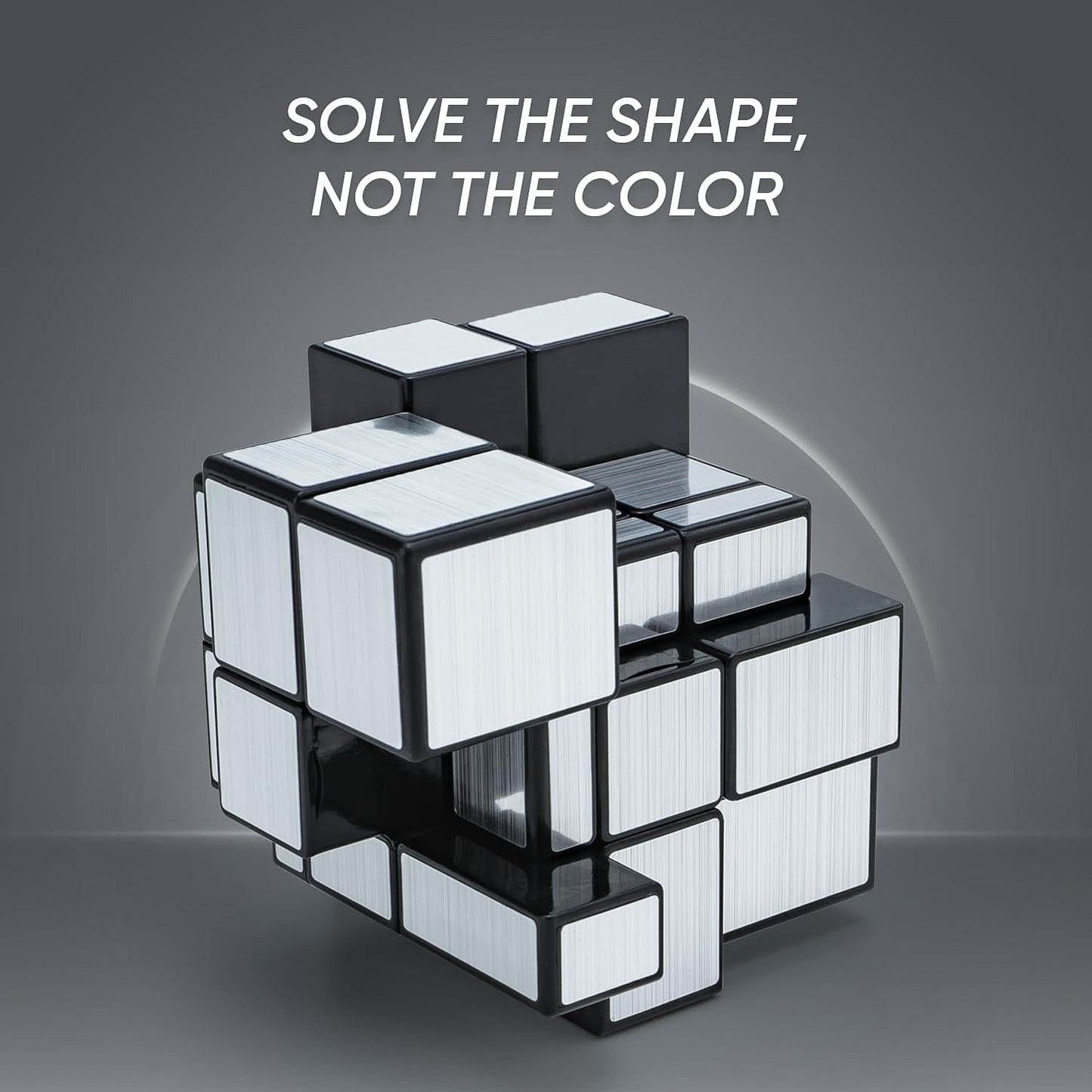 Mirror Cube  3x3 Puzzle Cube With Reflective Silver Surfaces