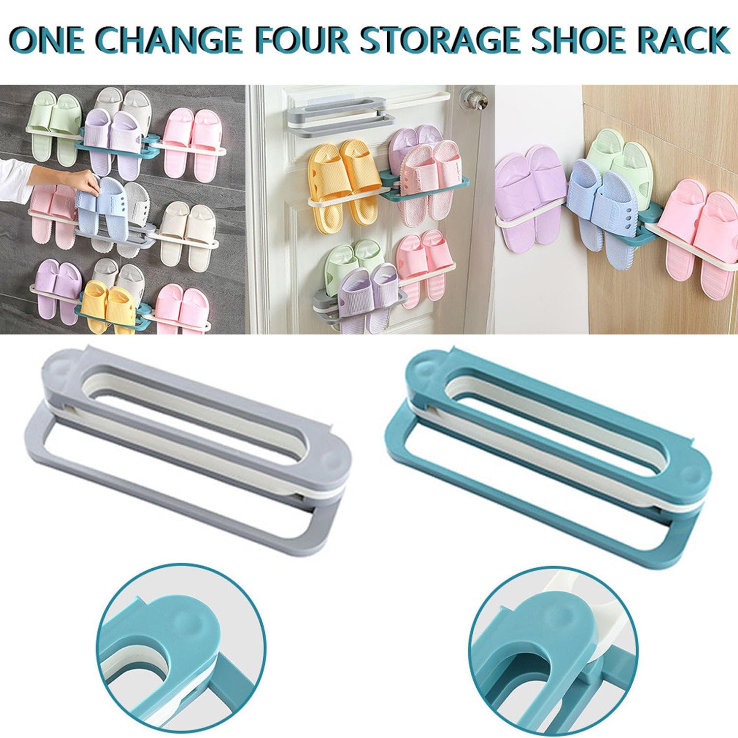 Wall Mounted Slipper Stand Organizer (1 Pc)