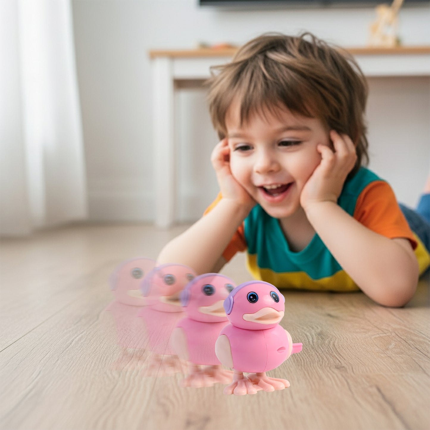 Cute Wind-up Walking Duck Toy For Kids (1 Pc)