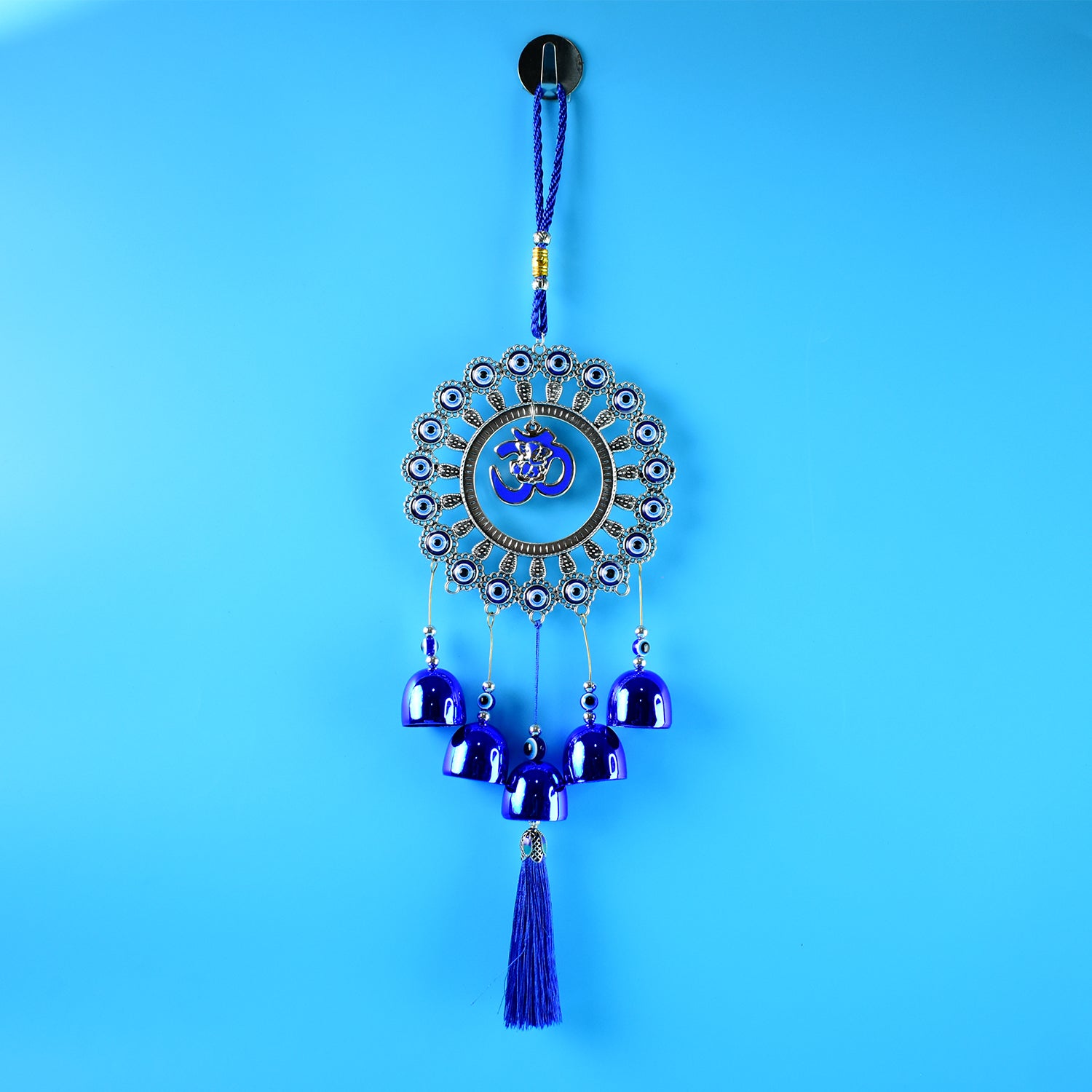 Decorative Om Evil Eye Wind Chime Wall Hanging (1 Pc)