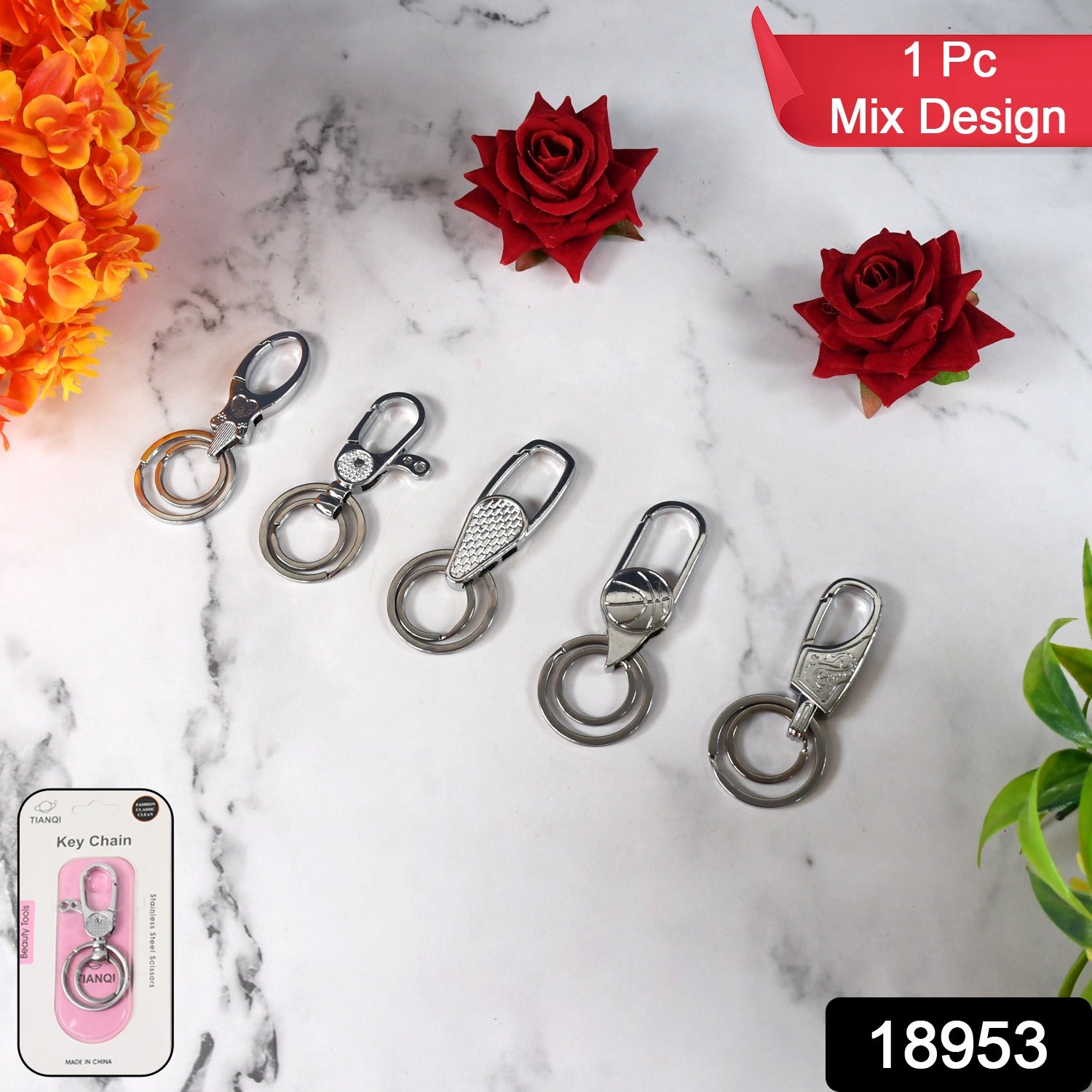 Heavy Duty Key Holder Keychain Key Chain (1 Pc  Mix Design)