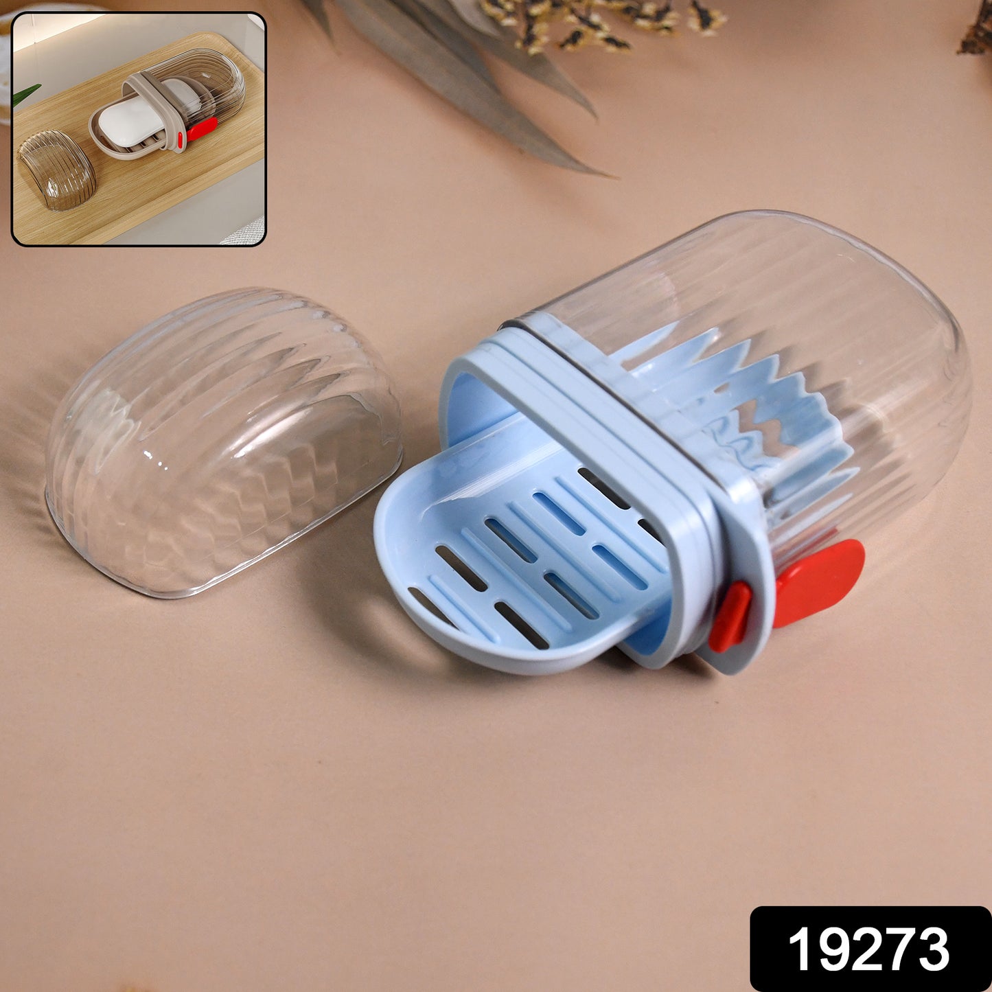 Multifunctional Soap Box With Drain Tray And Lock Clip Sabudani (1 Pc)