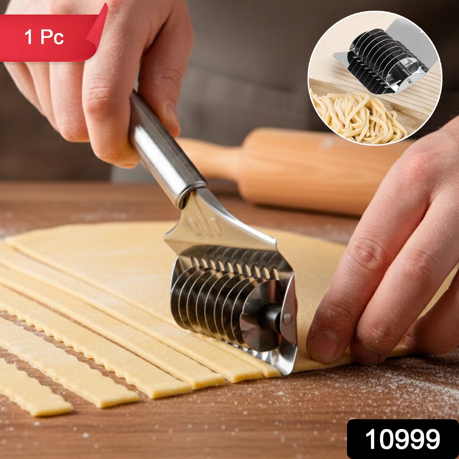 Manual Multi-blade Dough Cutter Roller (1 Pc)