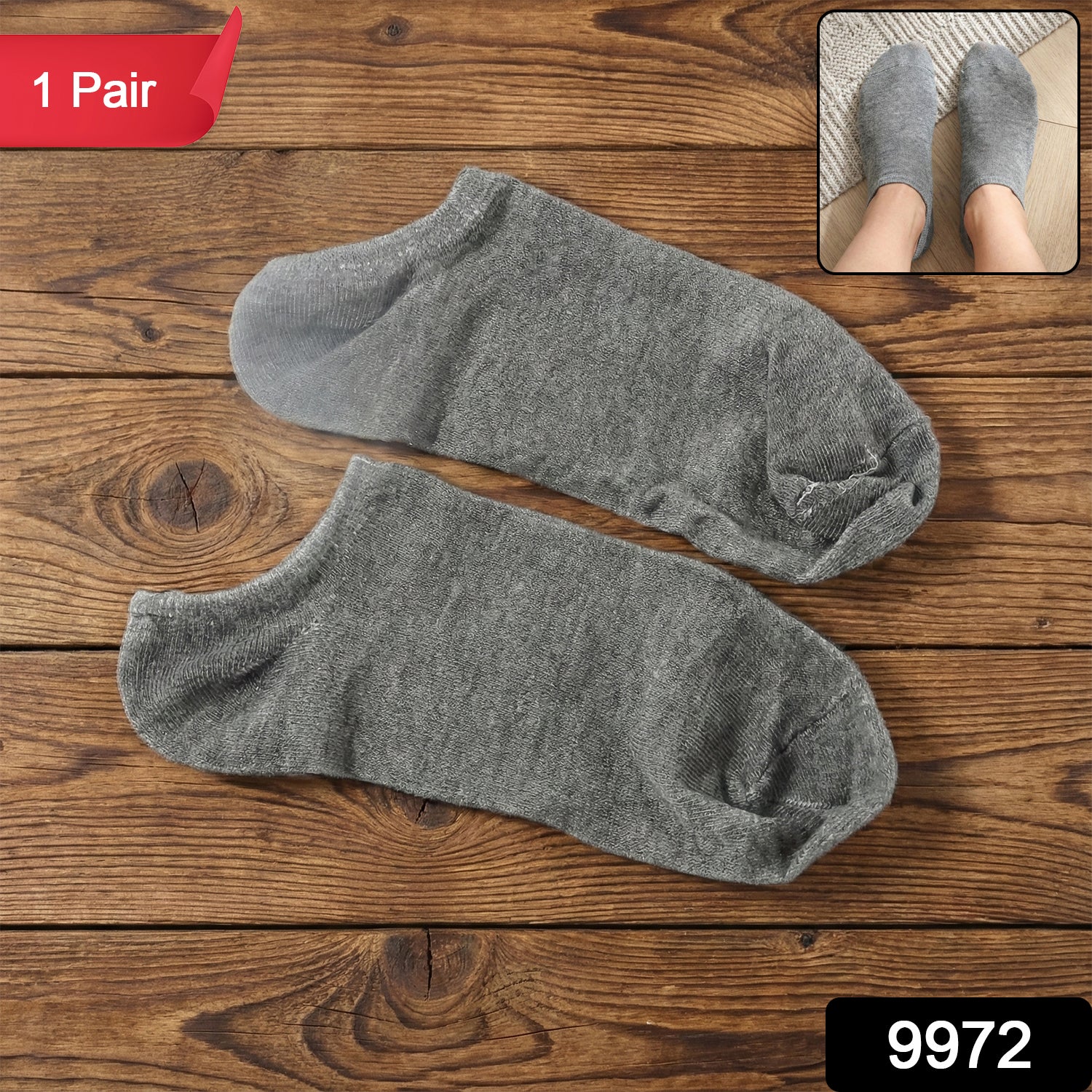 White  Black Striped Low-cut Sports Socks (1 Pair)
