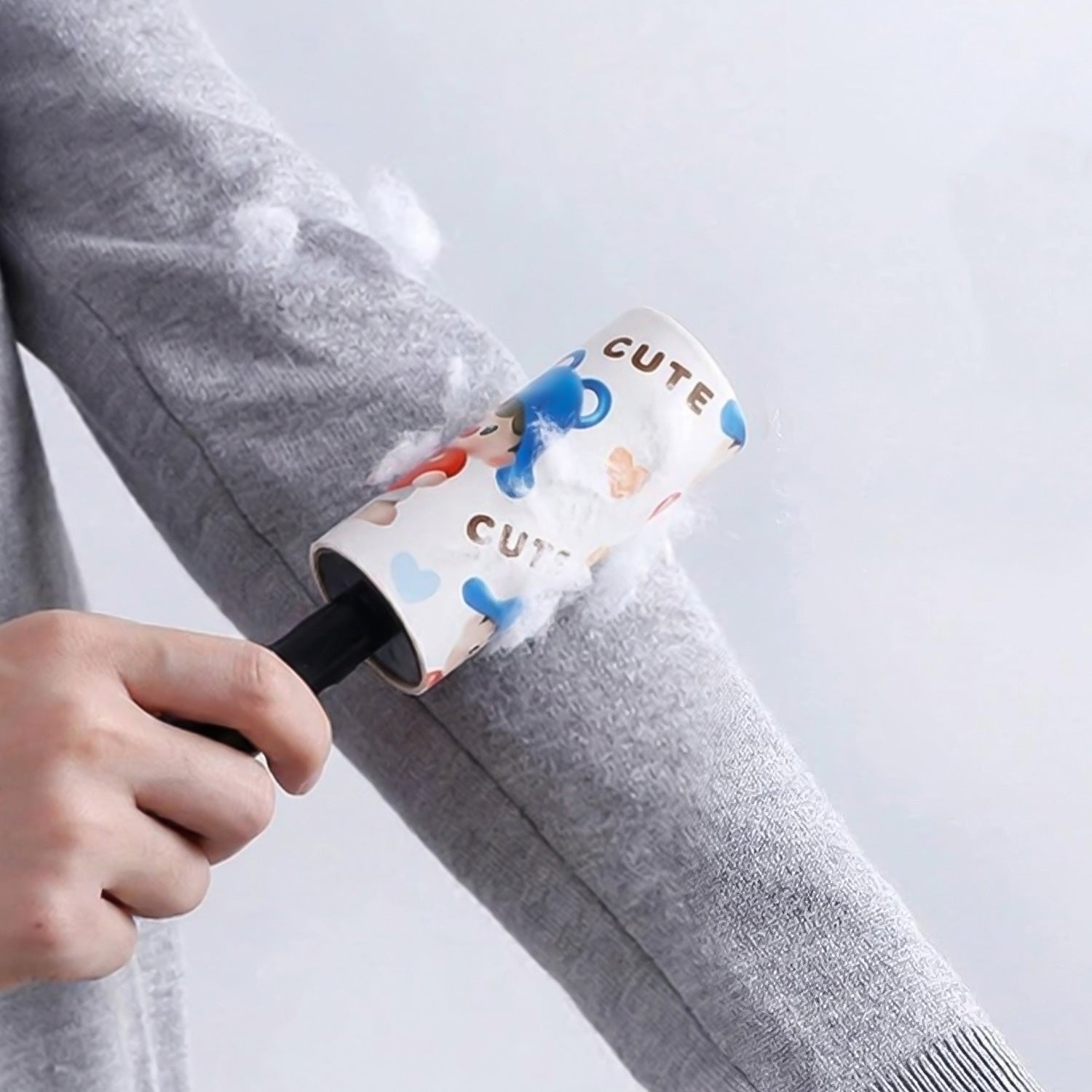 Reusable Sticky Lint Roller With Handle (1 Set)