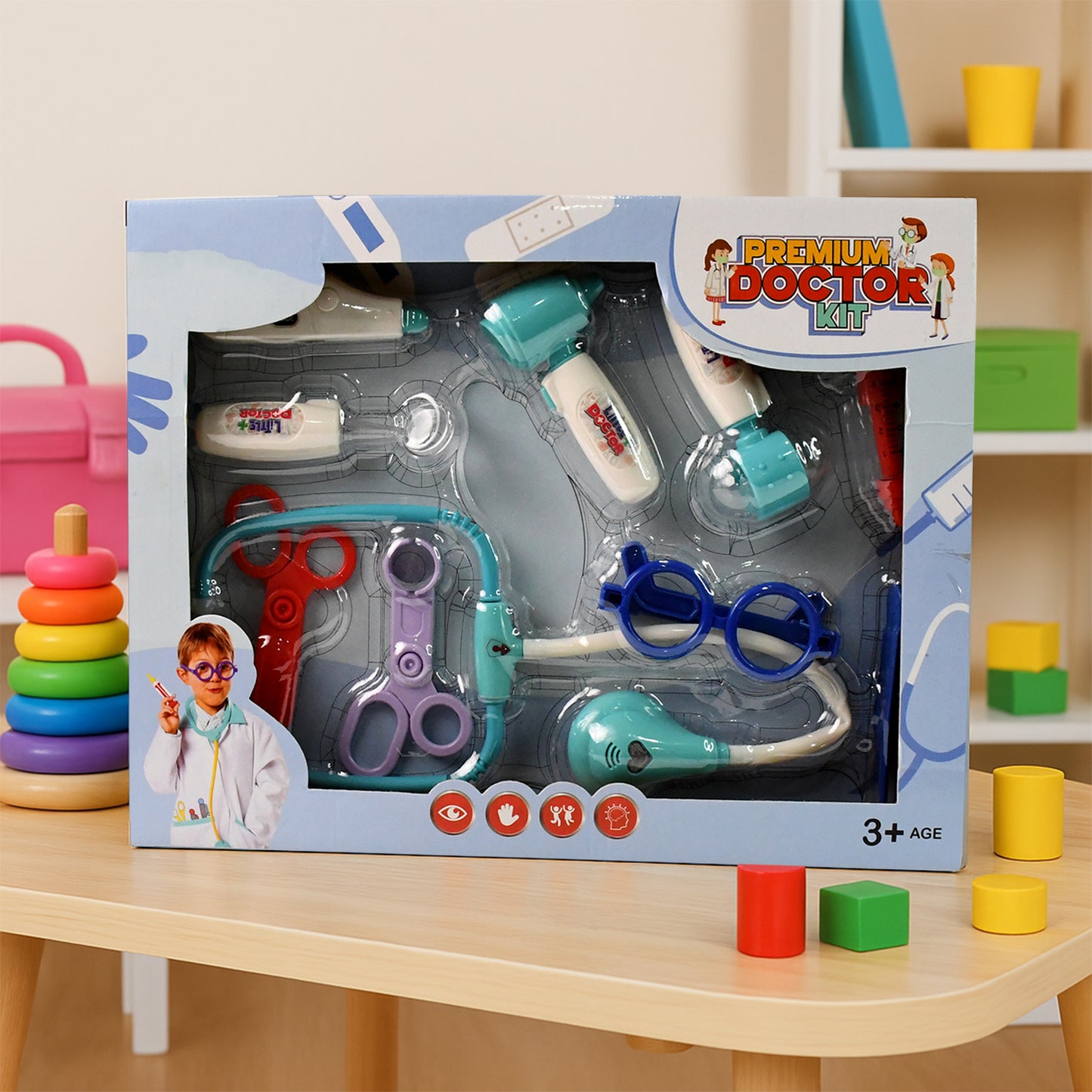 Aditi Premium Doctor Kit Medical Role Play Toy Set For Kids (10 Pc)