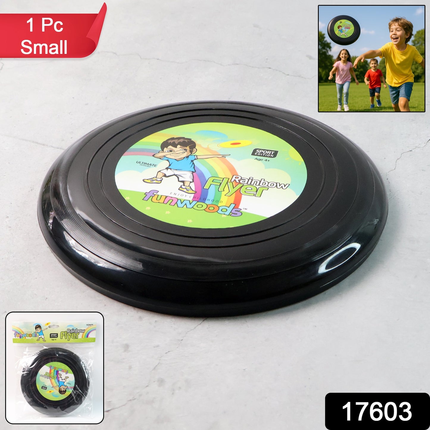 Funwoods Small Outdoor Flying Disc Throw  Catch Game Toy (1 Pc)