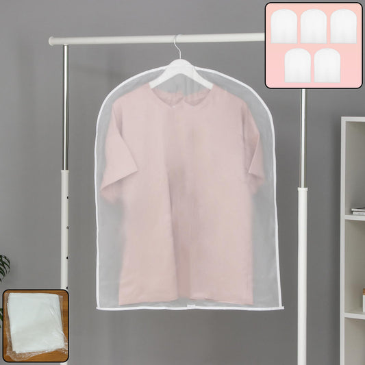 Short Hanging Garment Storage Cover Pack Of 5 (60  80 Cm)