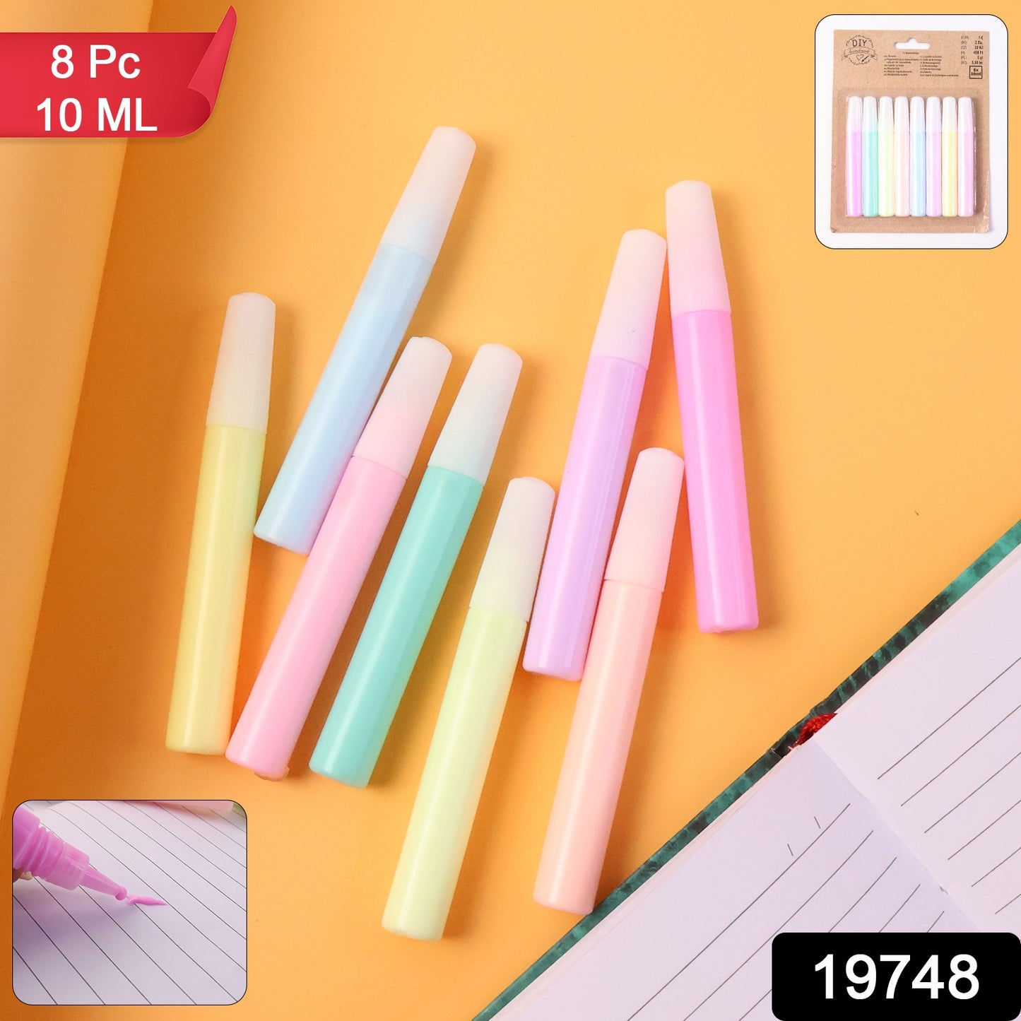 Diy Multi-color Craft Glue Pen Set (10ml  8 Pc)