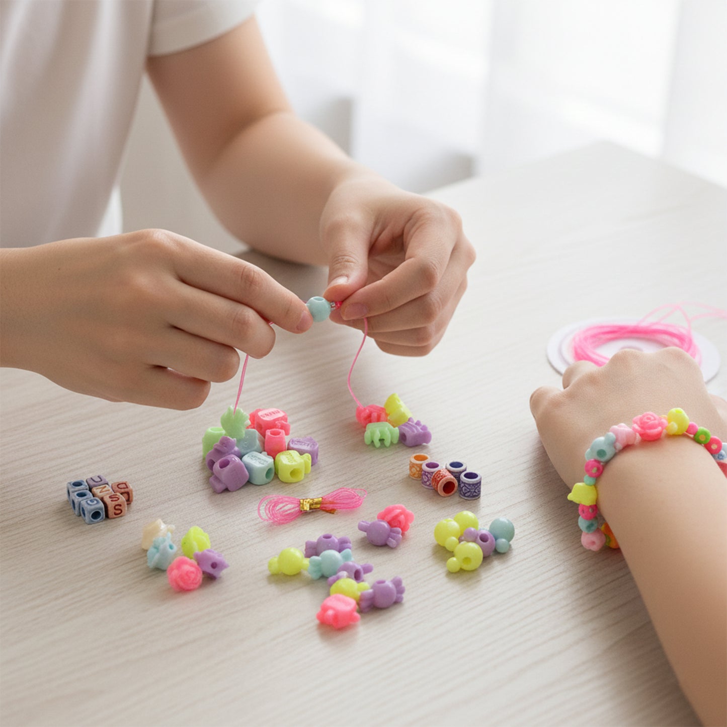 Diy Kids Beading  Jewelry Making Craft Kit (1 Set)