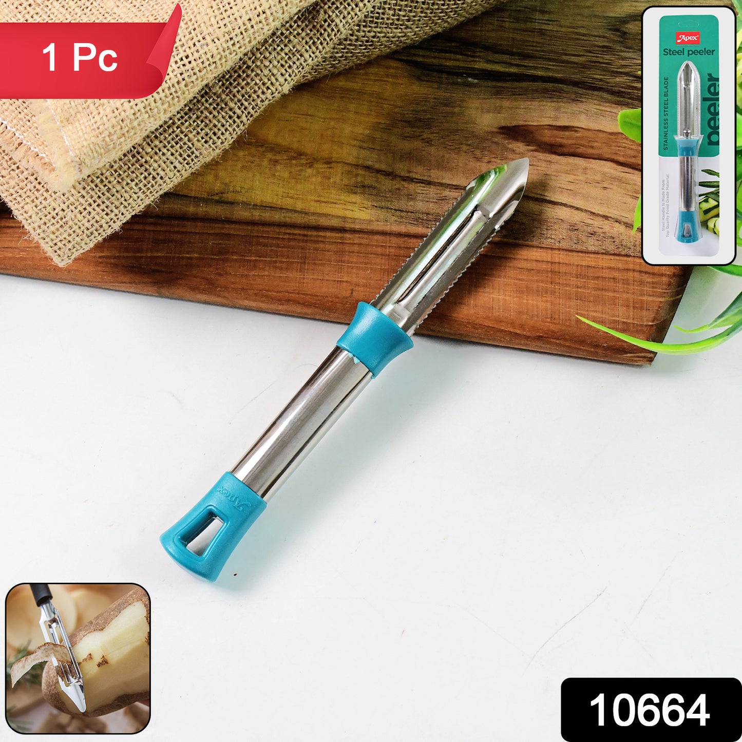 Apex Premium Stainless Steel Vegetable Fruit Peeler (1 Pc)