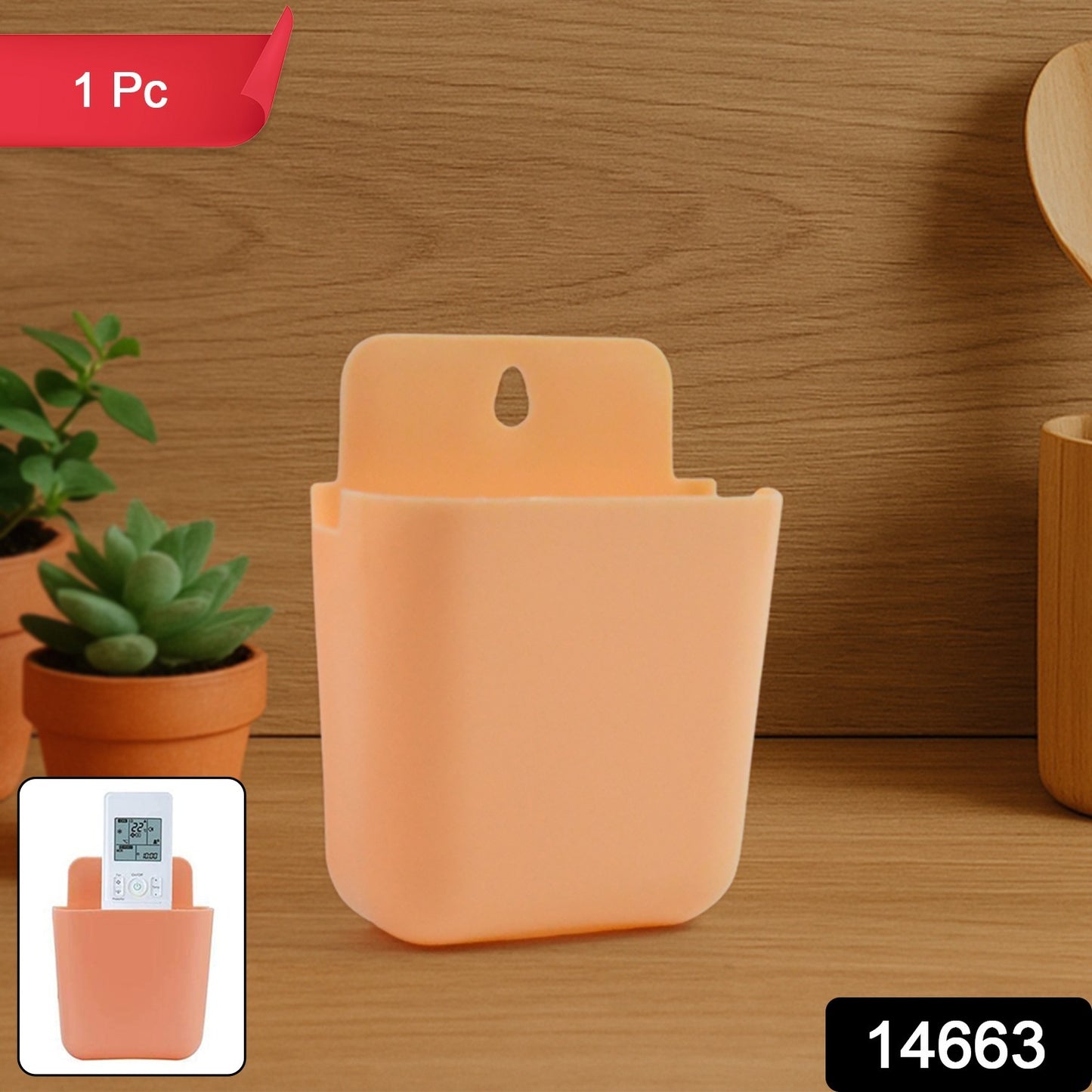 Multi Purpose Wall Mounted Plastic Storage Pocket (1 Pc)