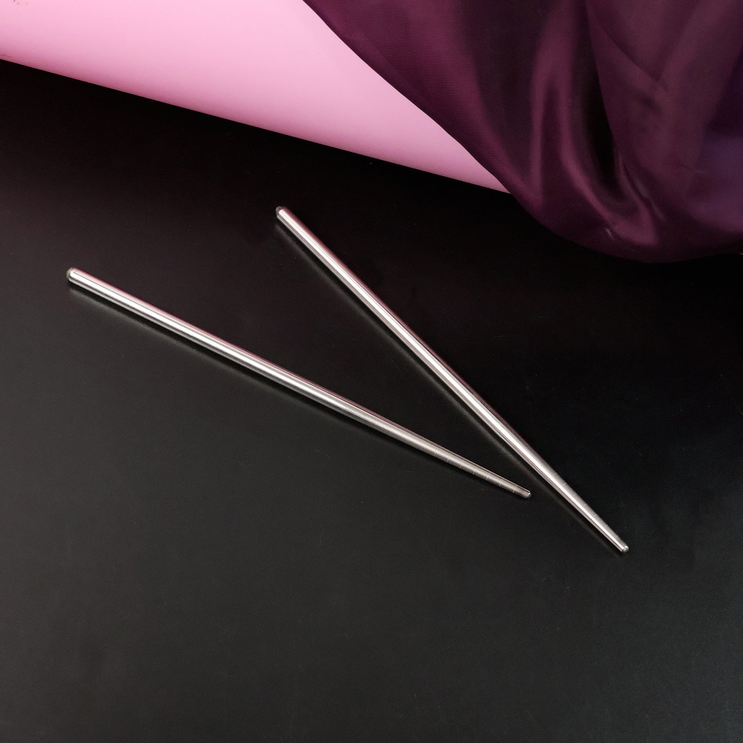 Premium Stainless Steel Reusable Chopsticks (2 Pc)