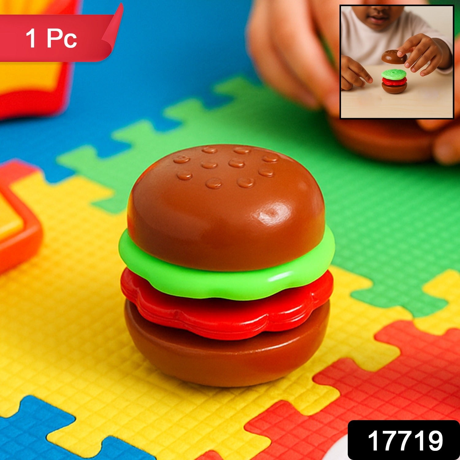 Mini Burger Shaped Toy For Kids (1 Pc)