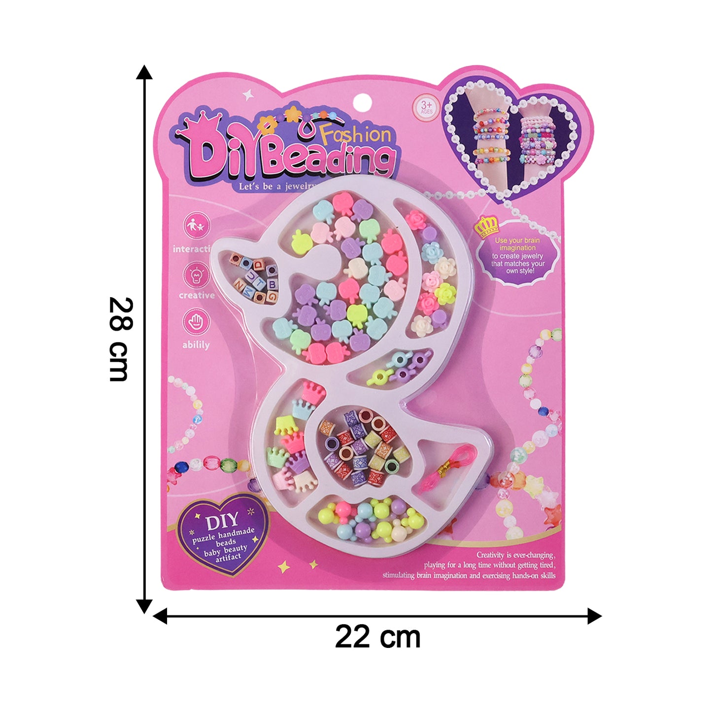 Diy Kids Beading  Jewelry Making Craft Kit (1 Set)