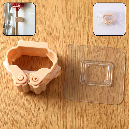 Wall Mounted Self-adhesive Mop And Broom Holder (1 Pc)