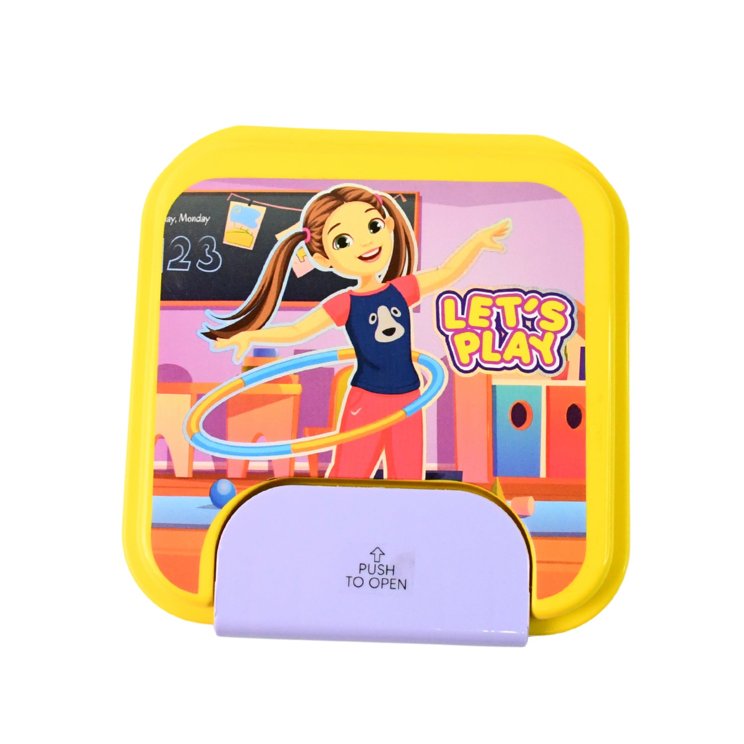 Kids Lunch Box Set With Small Inner Container Spoon  Fork (1 Pc)