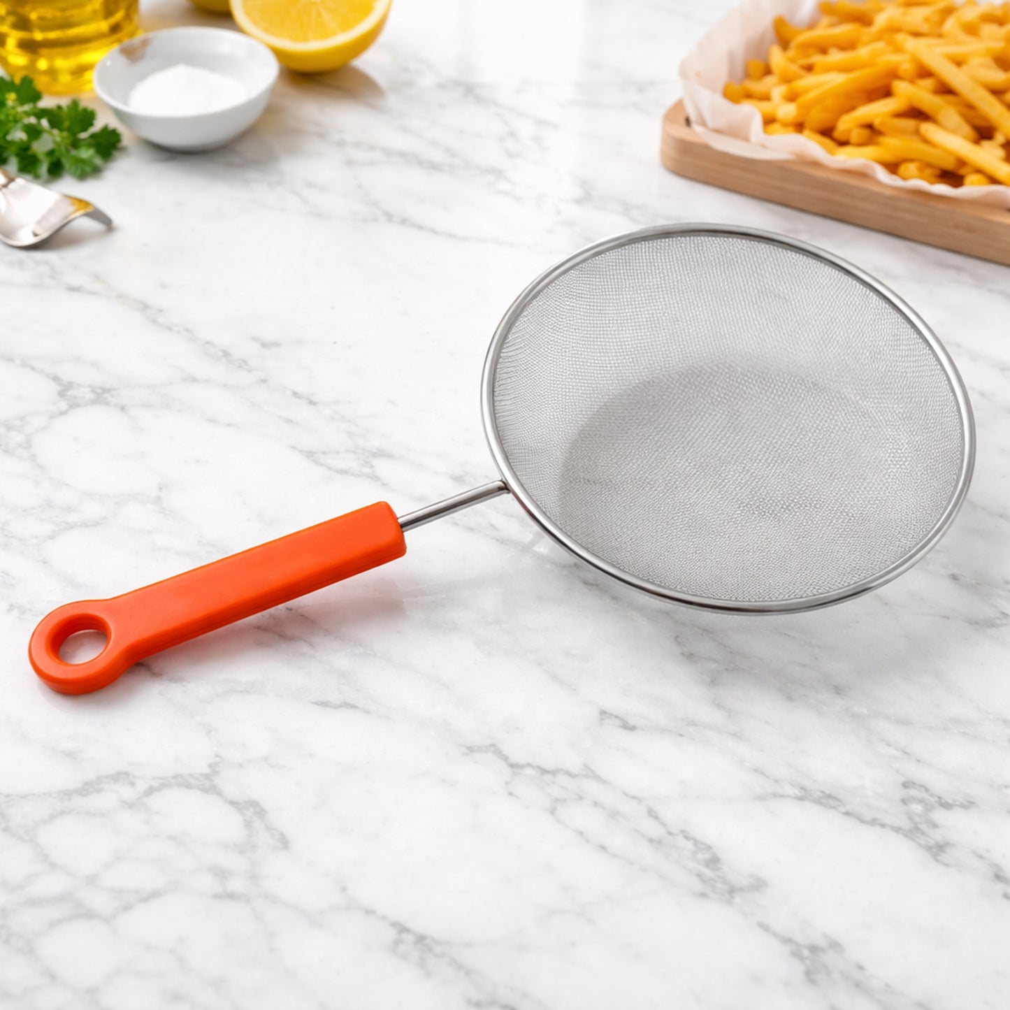 B-grade Medium Size Fine Mesh Kitchen Strainer (1 Pc)