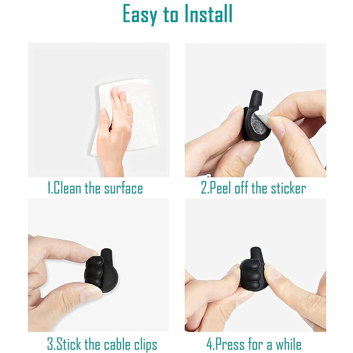9103 Multifunctional Multi Functional Hand Shape Wall Clip Hanger Keys Cable Holder