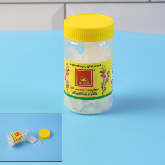 Premium Bhimseni Camphor Iso Borneol Flakes (20gm  1 Pc)