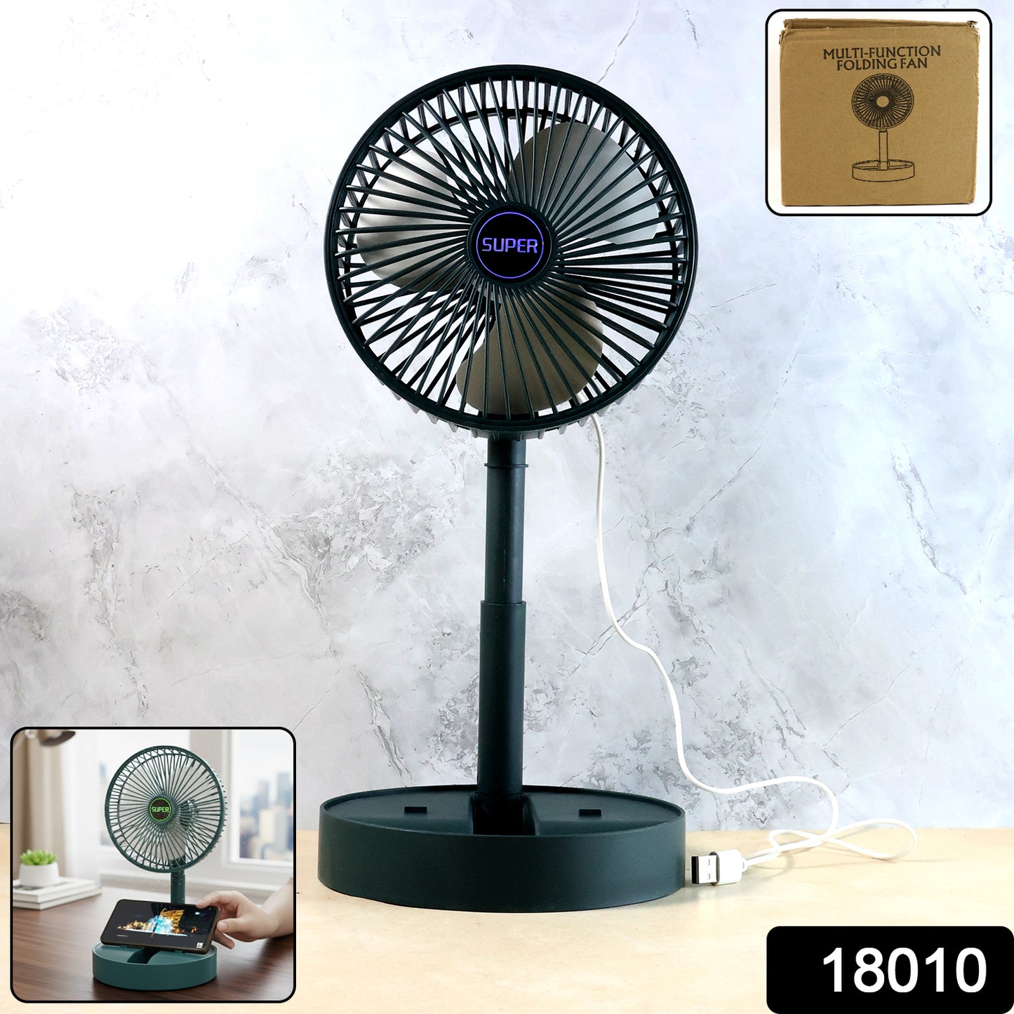 Super Multi-function Folding Fan (1 Pc)