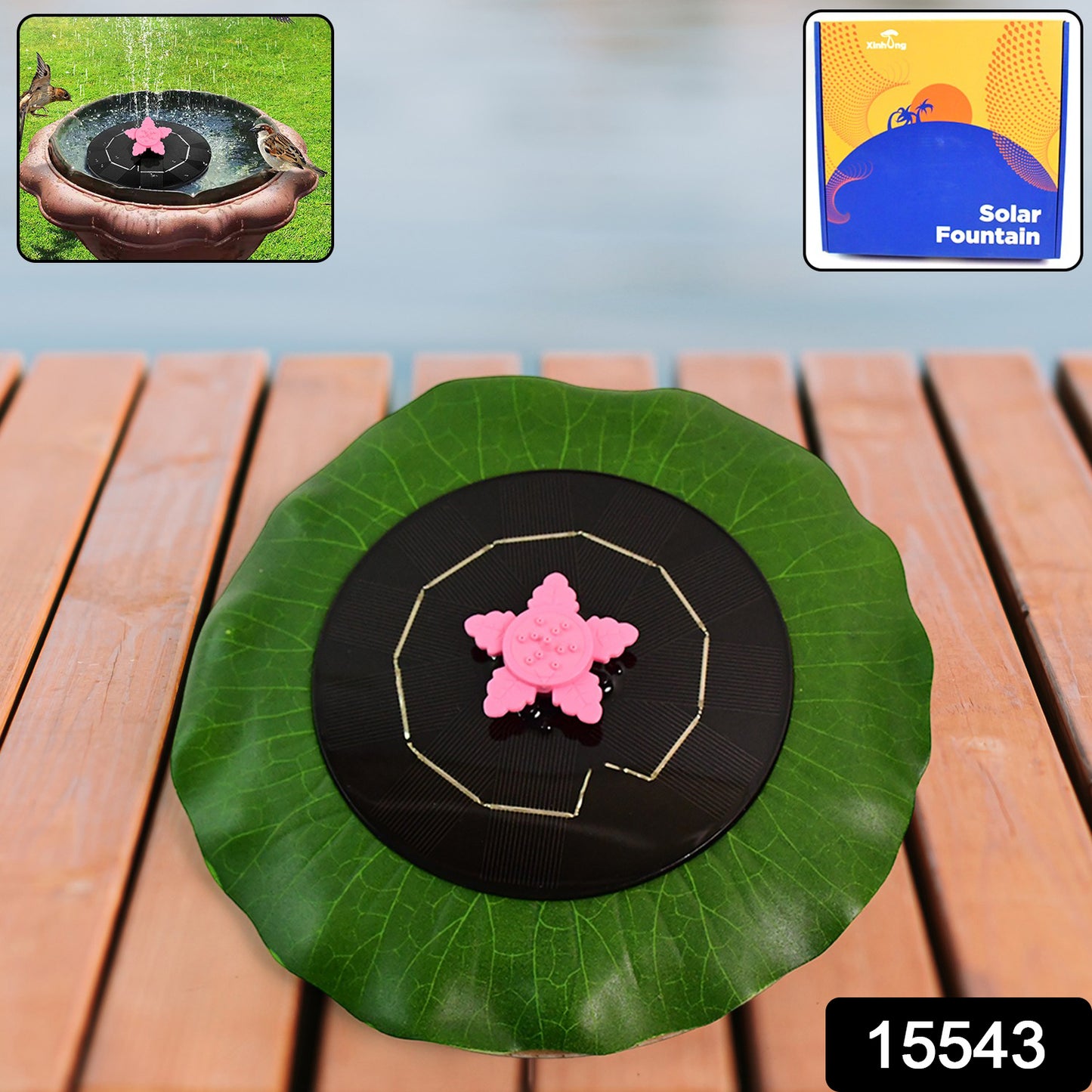 Solar-powered Floating Fountain Pump For Ponds