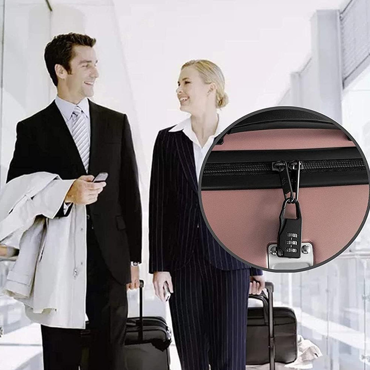 Secure 3-digit Combination Travel Lock (1 Pc)