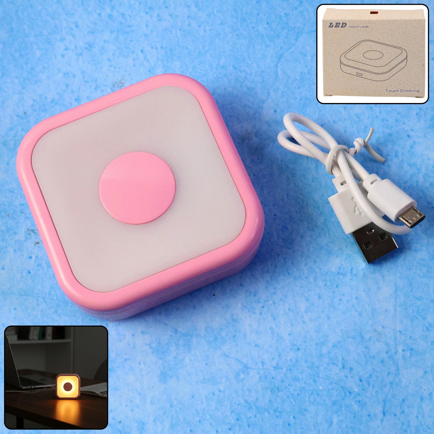 Portable Usb-powered Touch Sensor Led Night Lamp (1 Pc)