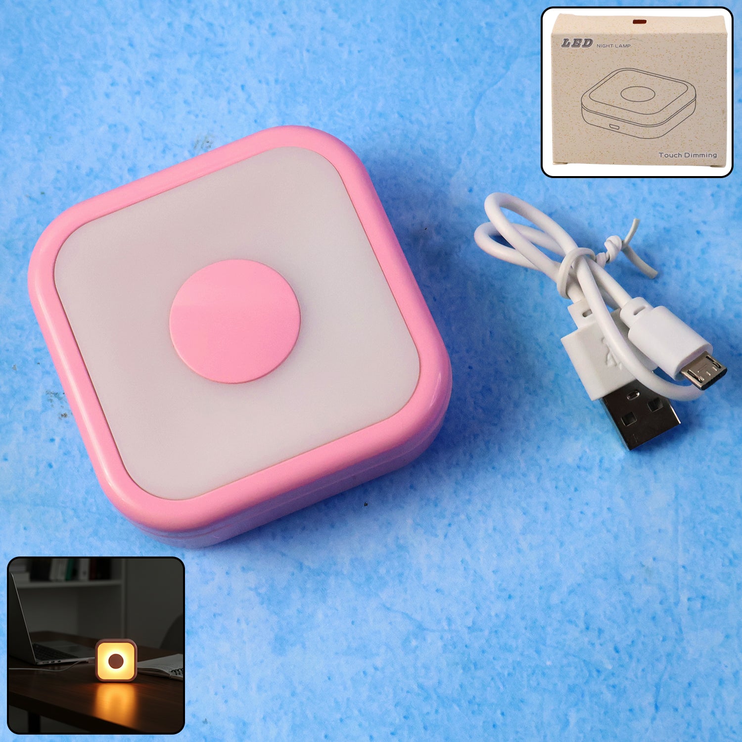 Portable Usb-powered Touch Sensor Led Night Lamp (1 Pc)