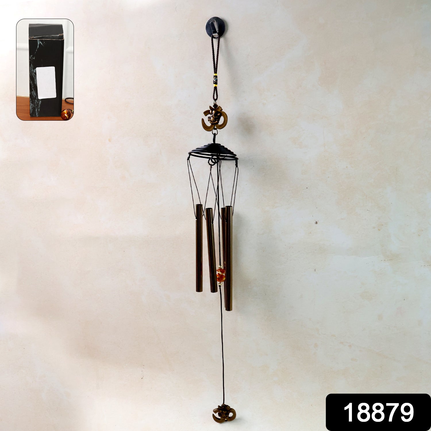 Metal Wind Chime With Om Symbol (1 Pc)