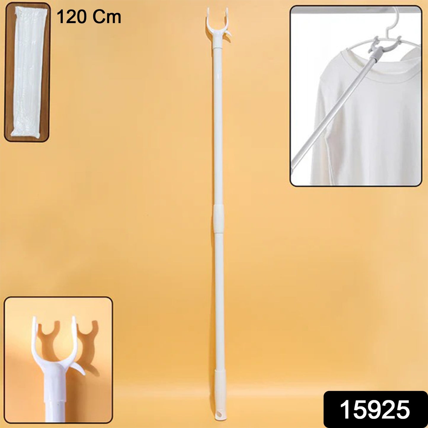 Premium Long Reach Clothes Hook Rod (120 Cm 1 Pc)